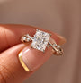 2 Carat Nature-Inspired Radiant Cut Moissanite Ring