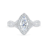 1.5 Carat Marquise Halo Engagement Ring