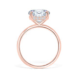 Round Hidden Halo Solitaire Engagement Ring