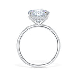 Round Hidden Halo Solitaire Engagement Ring