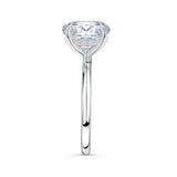 Round Hidden Halo Solitaire Engagement Ring