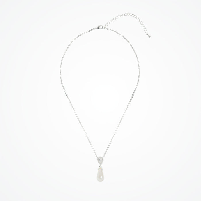 Teardrop Pearl Bridal Necklace
