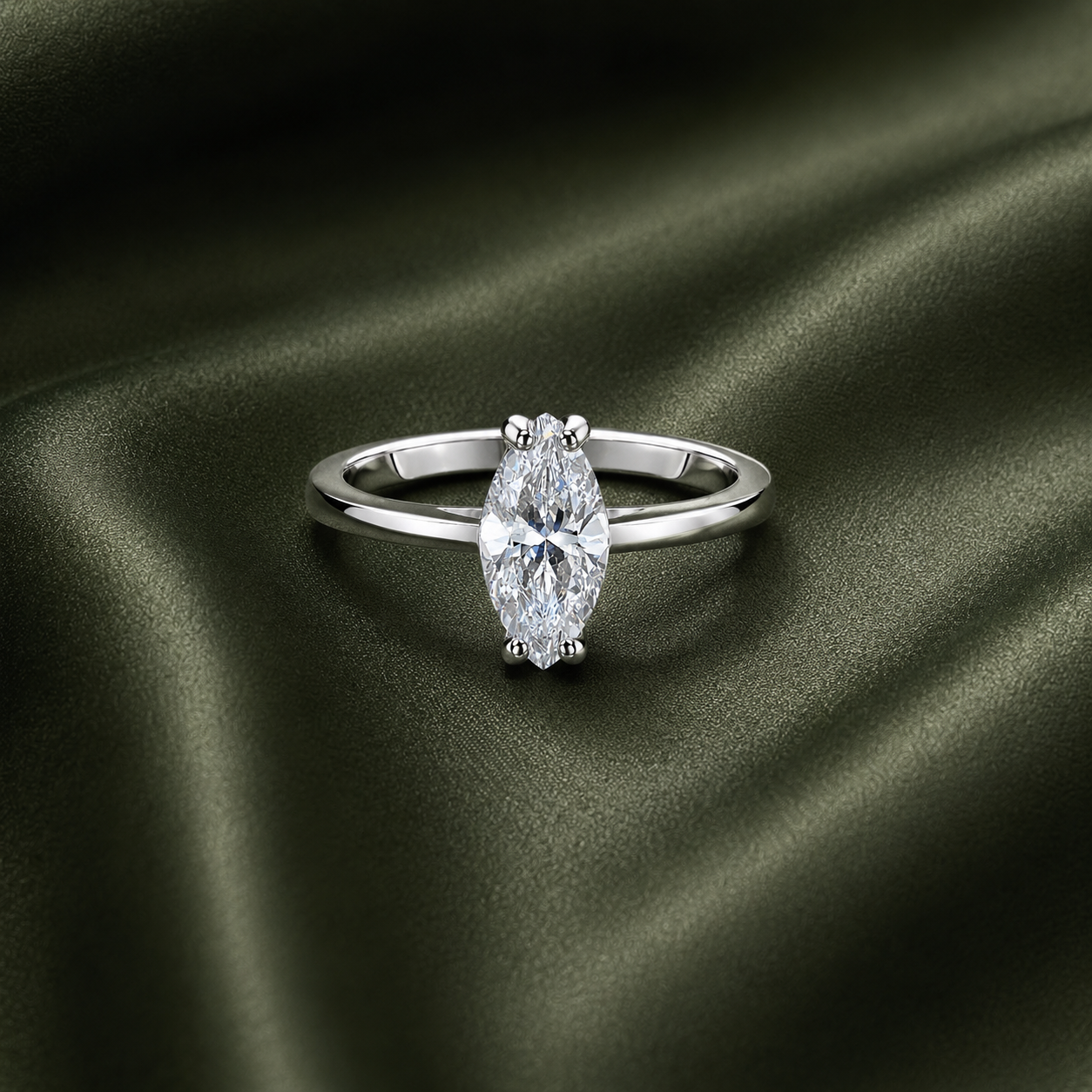 1 Carat Marquise Cut Solitaire Ring