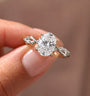 2 Carat Nature-Inspired Oval Cut Moissanite Ring