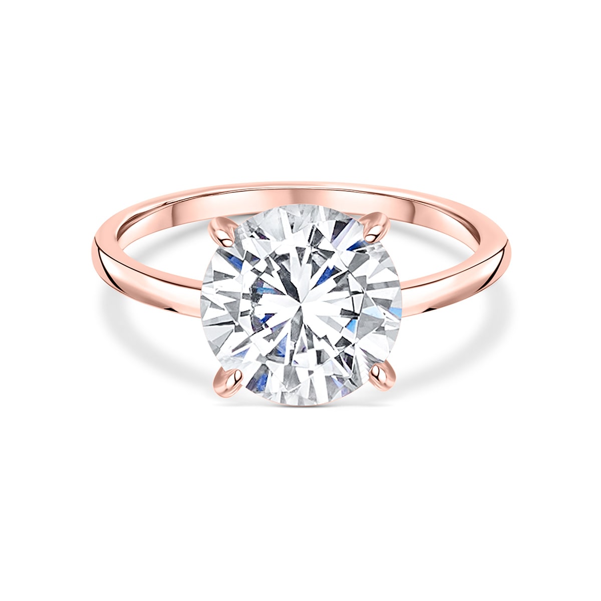 Round Hidden Halo Solitaire Engagement Ring