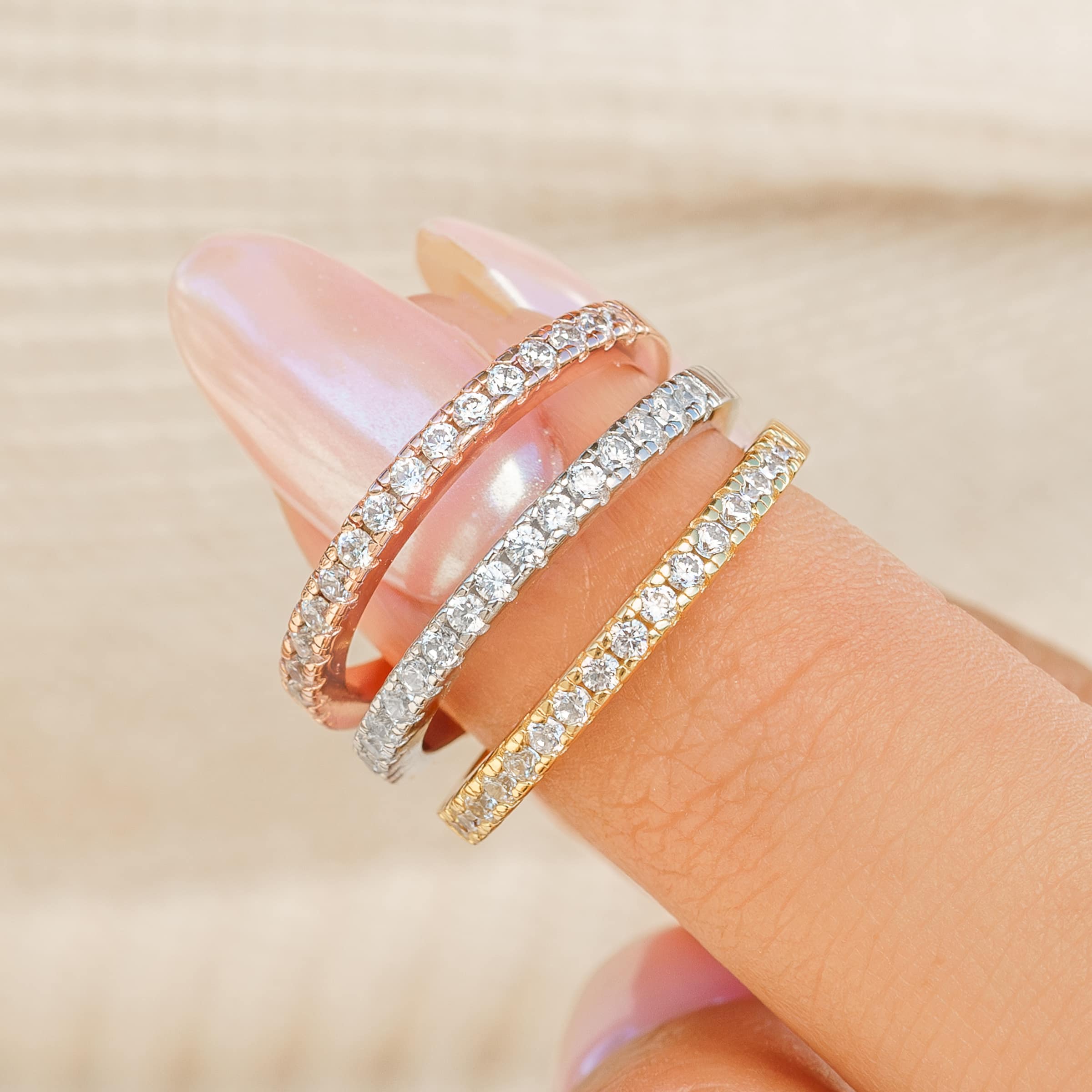 2mm Half Eternity Wedding Band