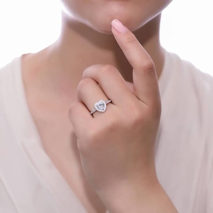 1.5 Carat Heart Halo Engagement Ring