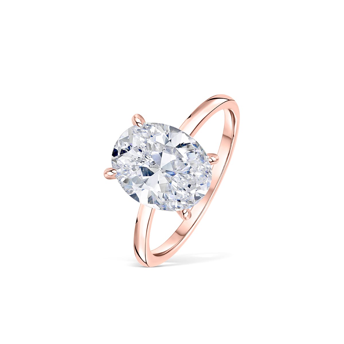 3 Carat Oval Cut Solitaire Moissanite Ring