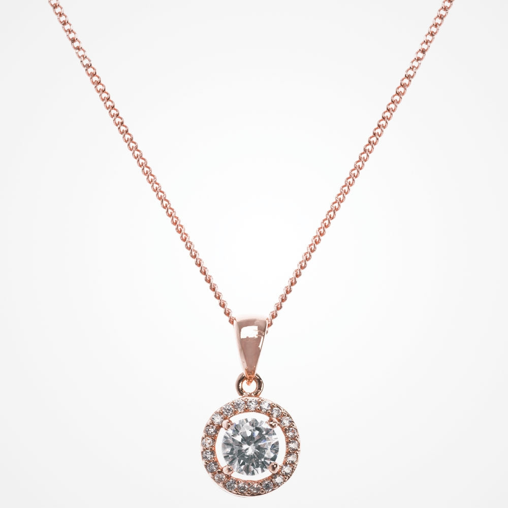 Crystal Pendant Bridal Necklace