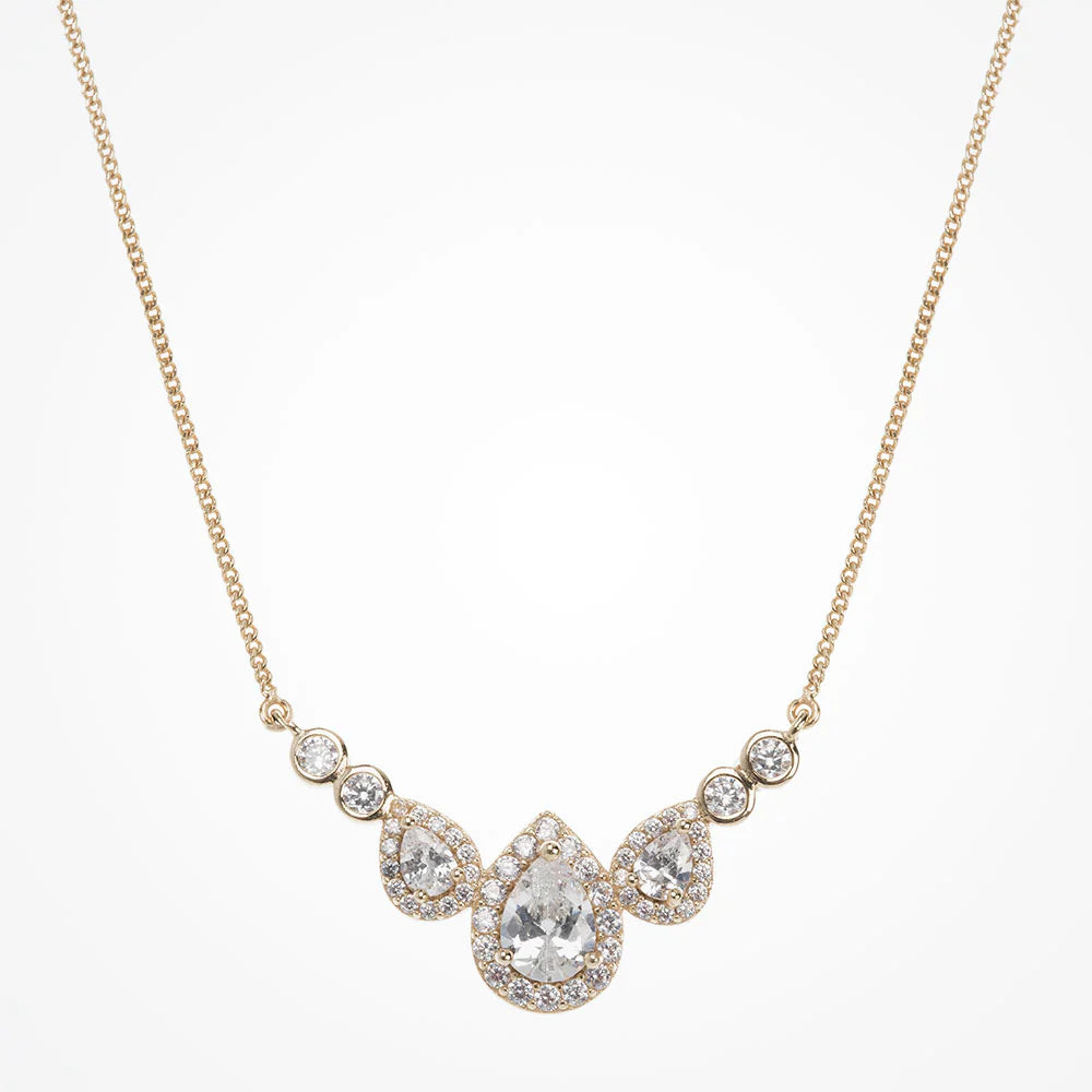 Teardrop Crystal Bridal Necklace