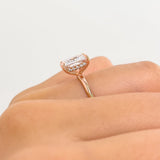 Hidden Halo Solitaire Engagement Ring