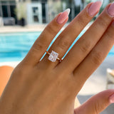 Hidden Halo Solitaire Engagement Ring
