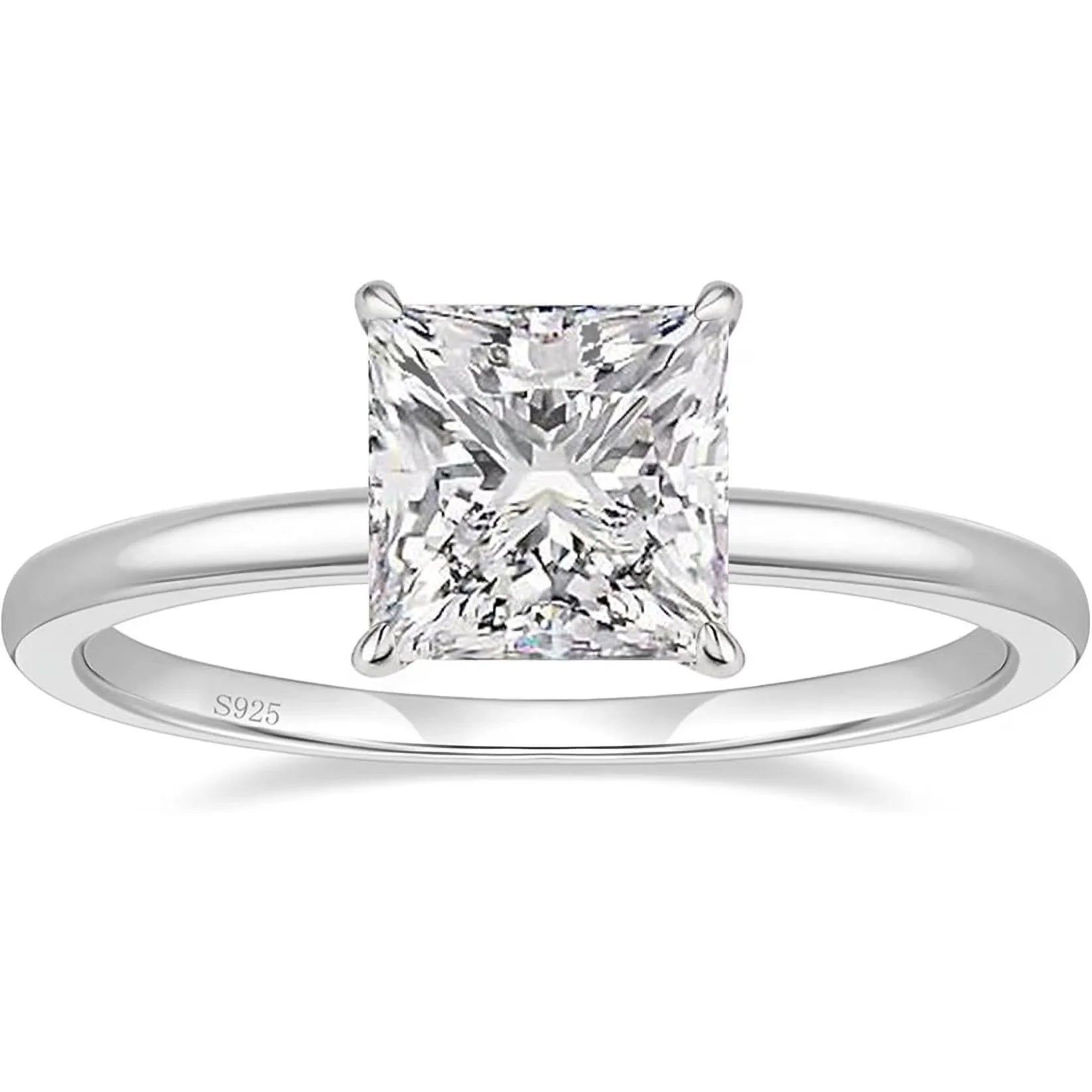 2 Carat Princess Cut Solitaire Ring