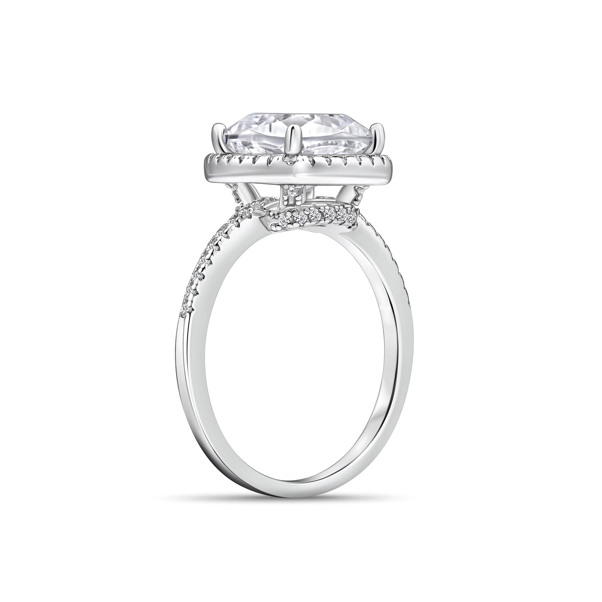 Cushion Cut Halo Engagement Ring
