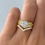 2 Carat Leaf Engagement Ring