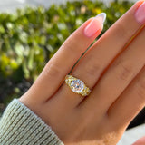 2 Carat Leaf Engagement Ring
