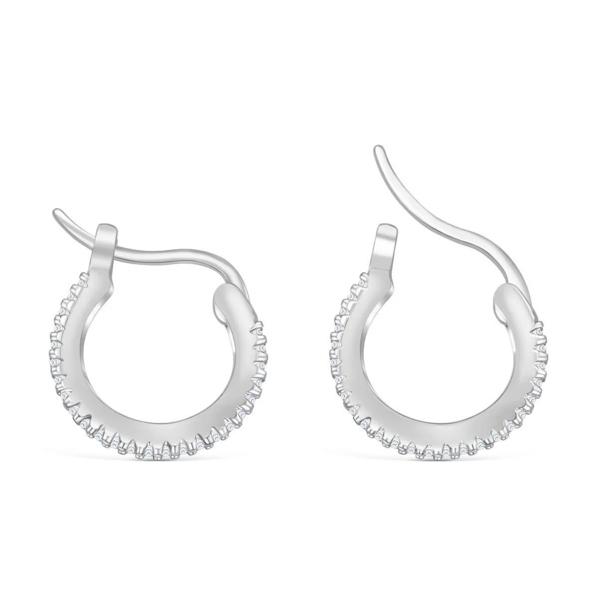 Studded Hoop Bridal Earrings