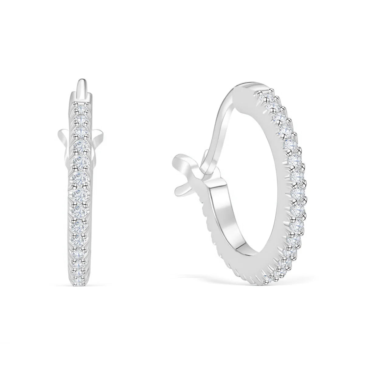 Studded Hoop Bridal Earrings