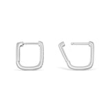 Square Huggie Bridal Earrings
