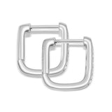 Square Huggie Bridal Earrings