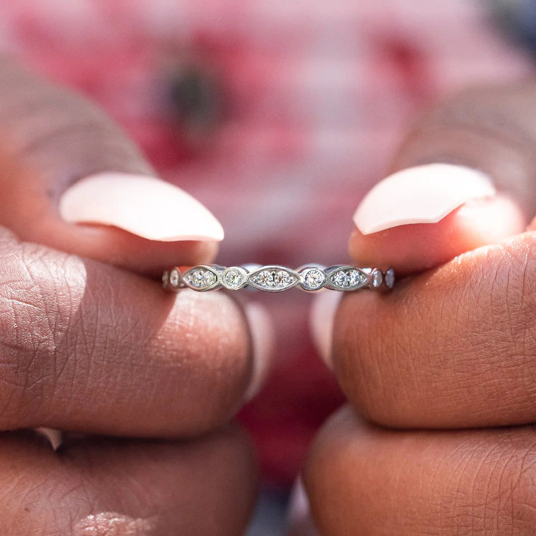 Alternating Vintage Eternity Band