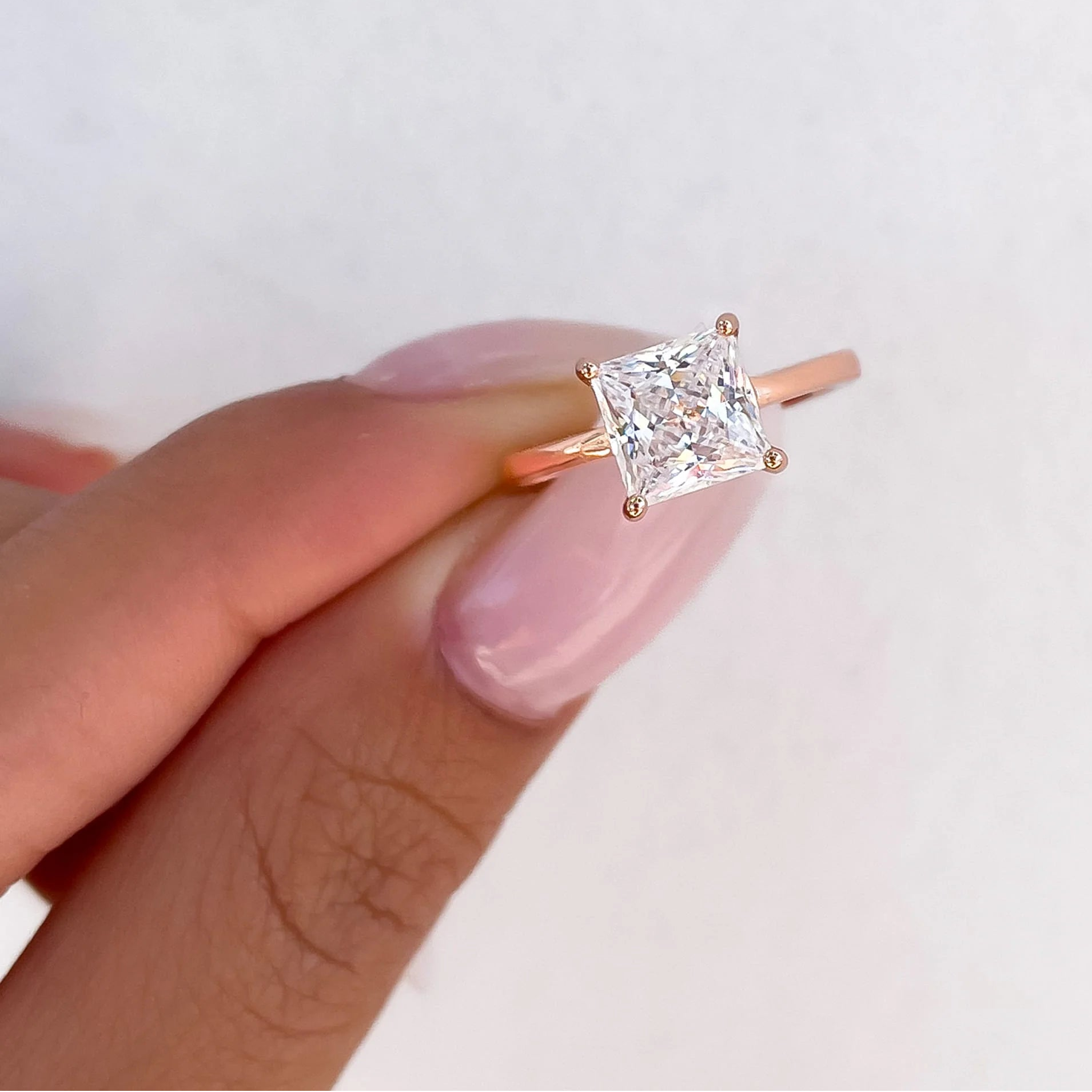 2 Carat Princess Cut Solitaire Ring