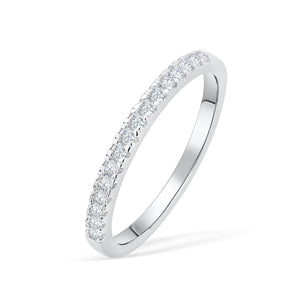 2mm Half Eternity Wedding Band