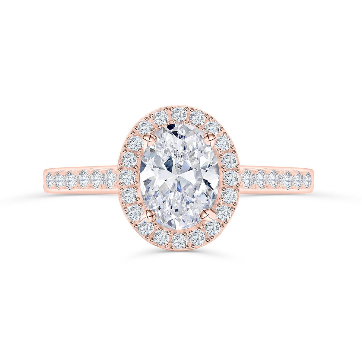 1.5 Carat Oval Halo Engagement Ring