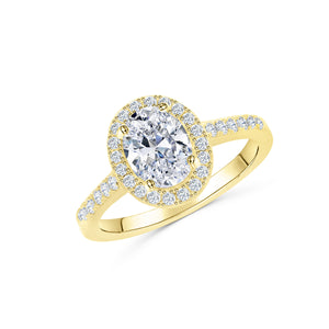 Oval Halo Engagement Ring