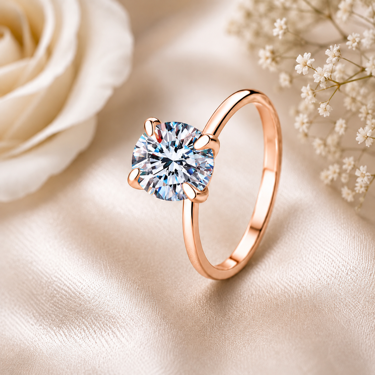2 Carat Oval Cut Solitaire Moissanite Ring