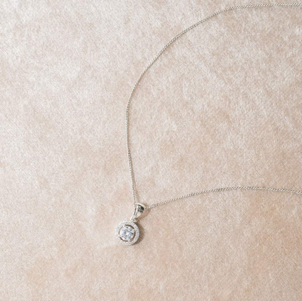 Crystal Pendant Bridal Necklace