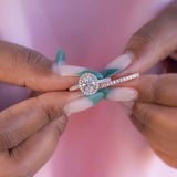 1.5 Carat Oval Halo Engagement Ring