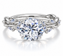 2 Carat Round Cut Nature-Inspired Moissanite Ring