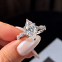2 Carat Marquise Cut Moissanite Ring with Woven Intertwined Band