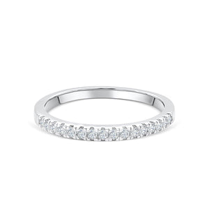 2mm Half Eternity Wedding Band
