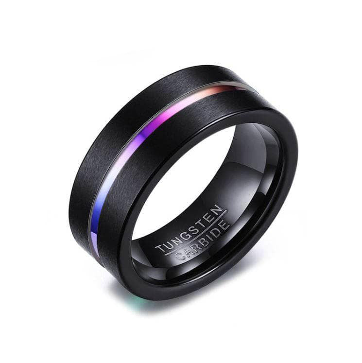 Men's Black Tungsten Wedding Ring