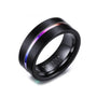 Men's Black Tungsten Wedding Ring