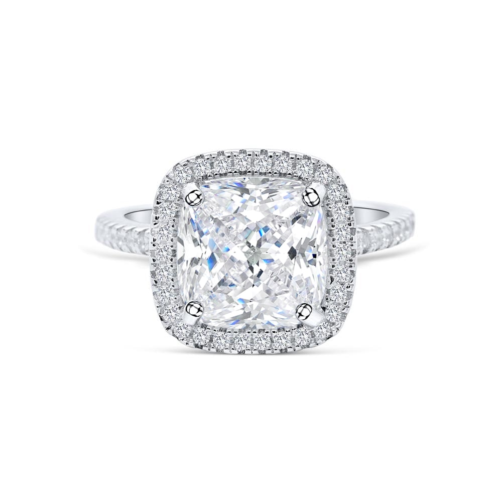 Cushion Cut Halo Engagement Ring