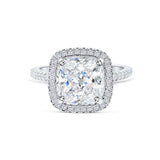 Cushion Cut Halo Engagement Ring