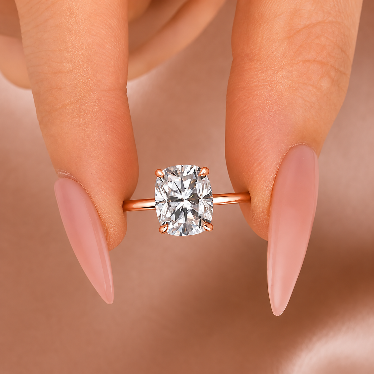 2 Carat Oval Cut Solitaire Moissanite Ring