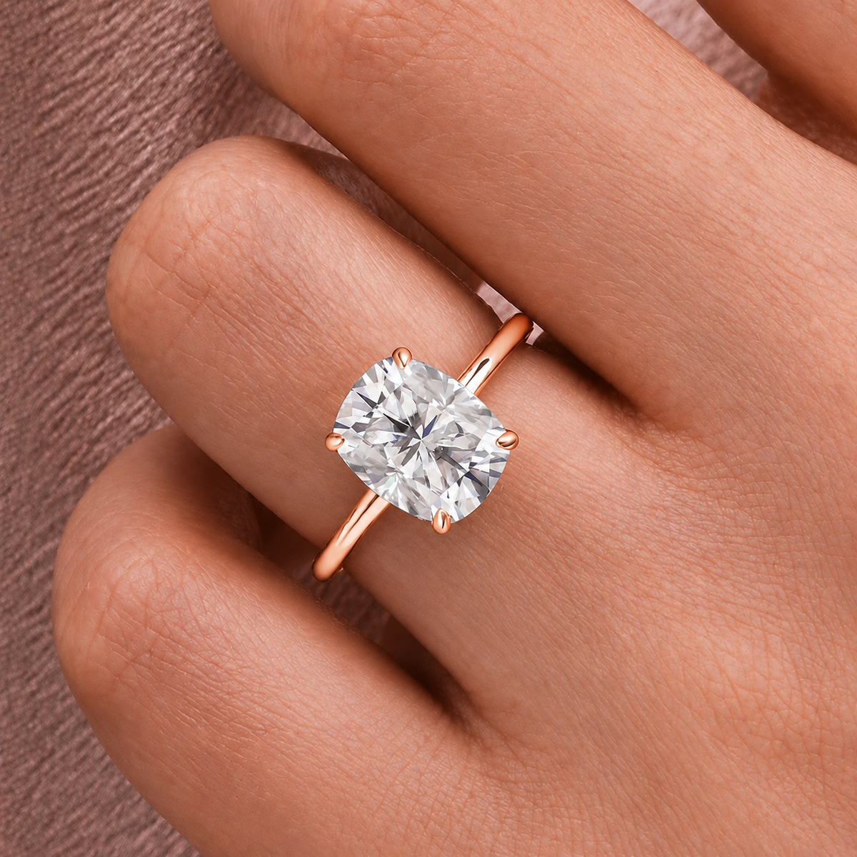 2 Carat Oval Cut Solitaire Moissanite Ring