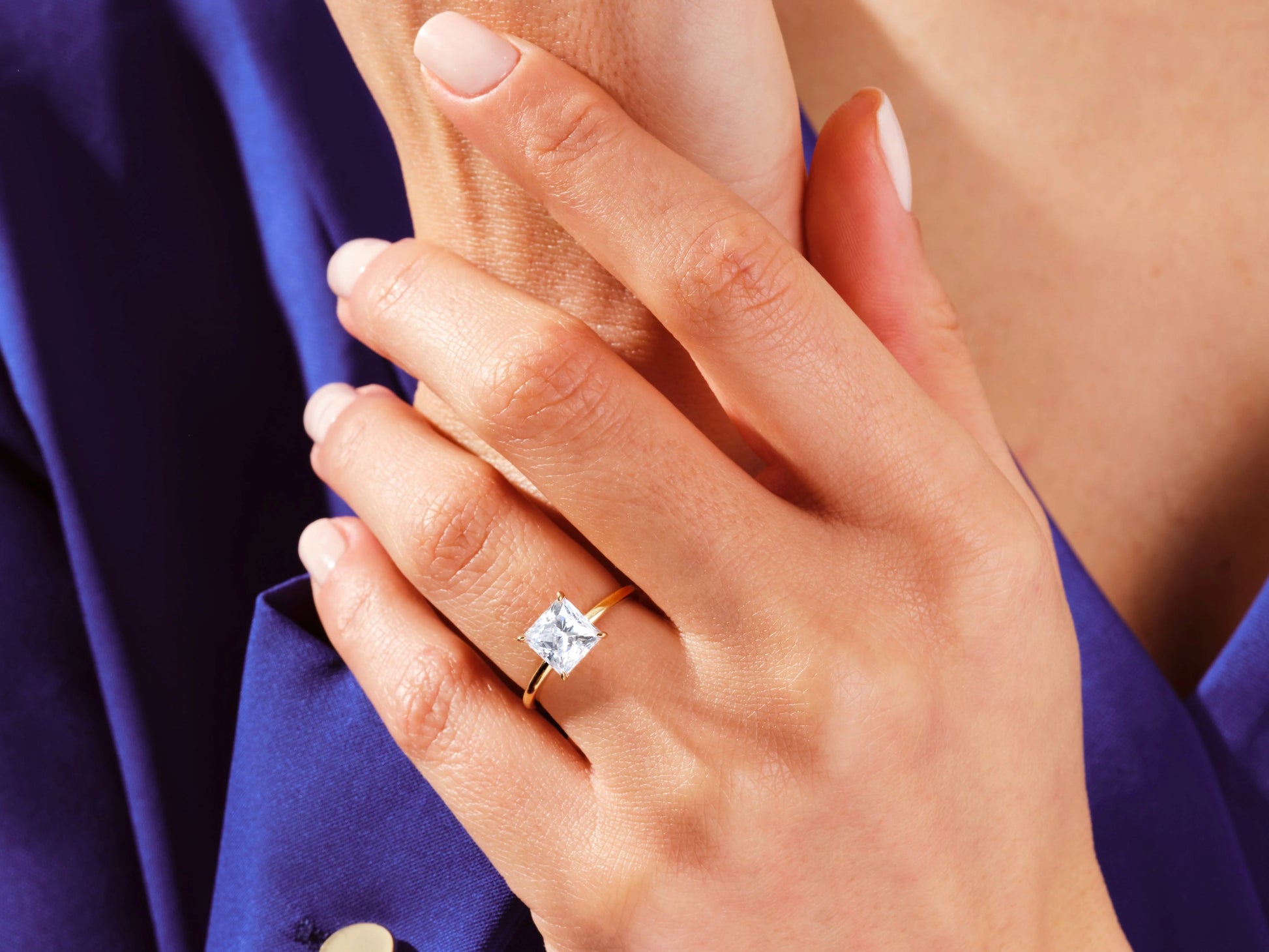 Hidden Halo Solitaire Engagement Ring