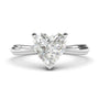 Simulated Heart Shaped Diamond Engagement Ring