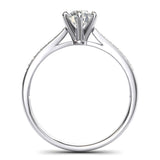 6-Prong Simulated Diamond Engagement Ring