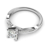 Round Petite Twisted Engagement Ring