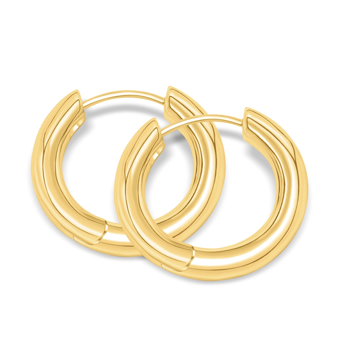 Thick Hoop Bridal Earrings