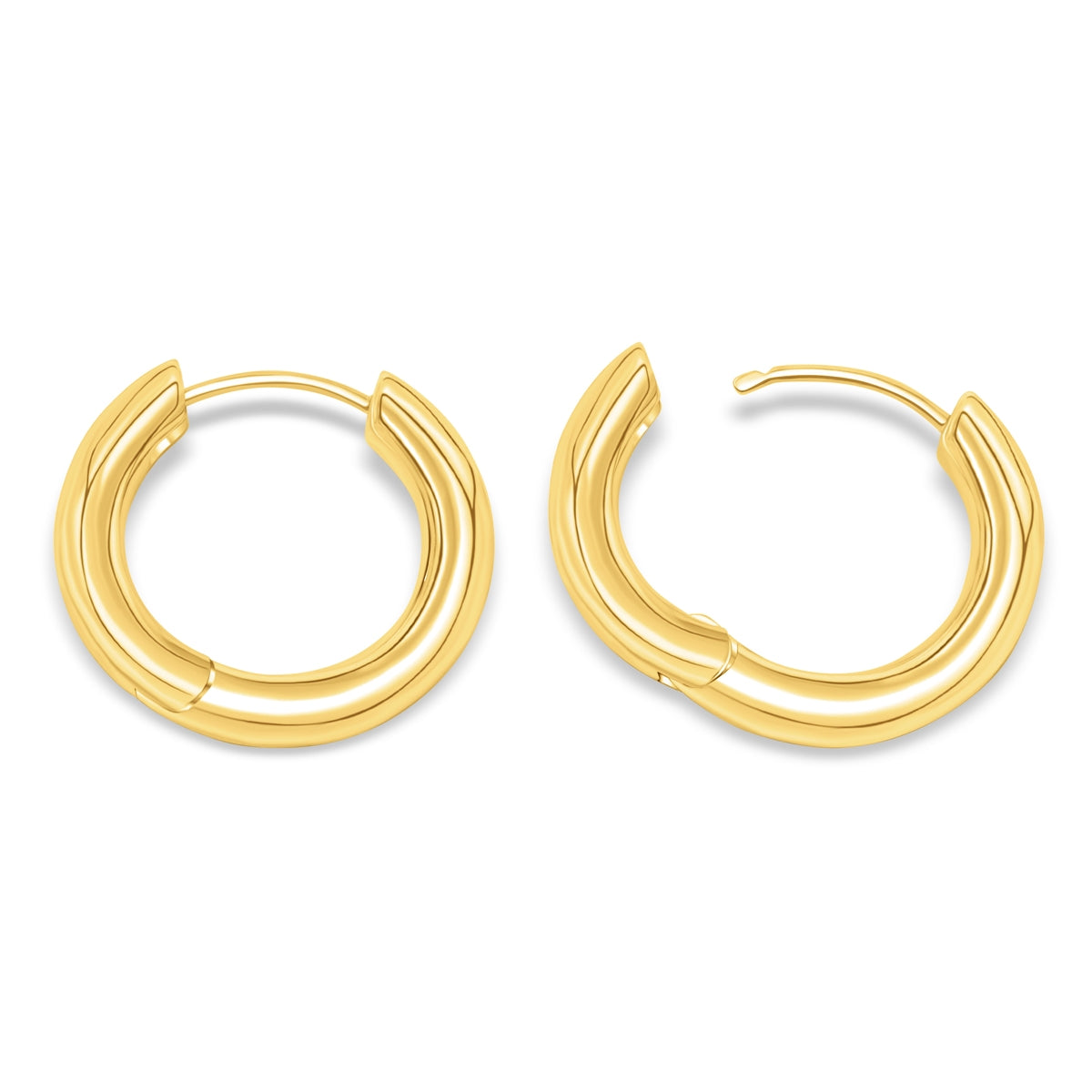 Thick Hoop Bridal Earrings