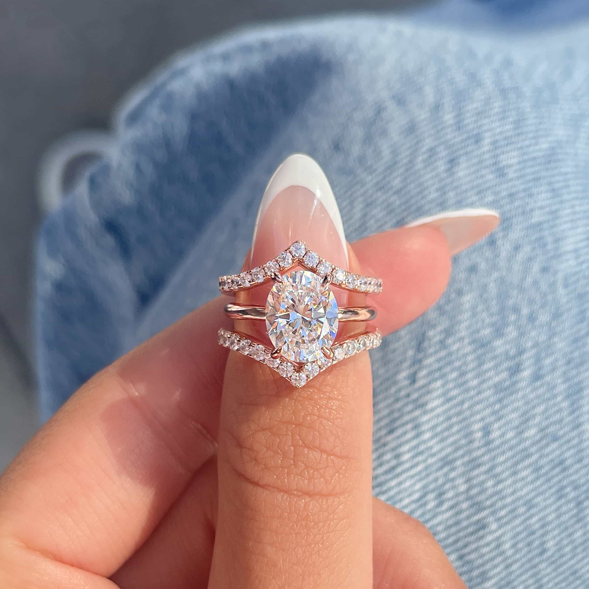 Oval Hidden Halo Engagement Ring