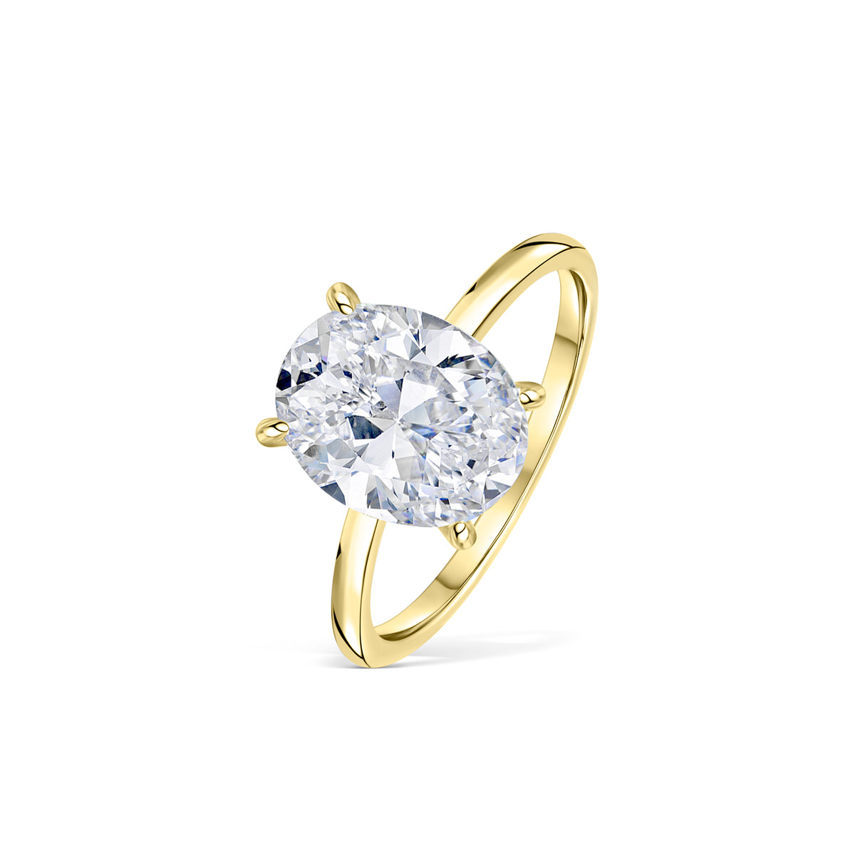 Oval Hidden Halo Engagement Ring