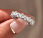 Marquise & Round Cut Half Eternity Moissanite Band